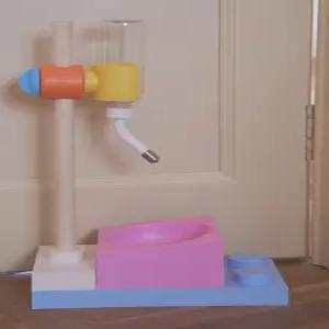 강아지 식수대 애견 스탠드 급수기 물그릇 물통 물병 F