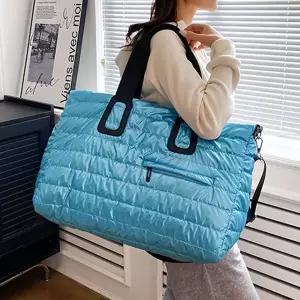 WL 여행 용 보조 대형 1박 옷 짐 가방 보스턴 백 블루 1박여행가방