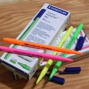 수입필기구 스테들러 triplus Textsurfer 펜타입 형광펜 1다스