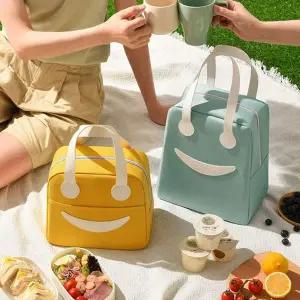 WL 피크닉 가방 스마일 보냉 수납 학생 캠핑 도시락