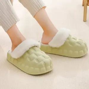 겨울 털 실내화 벽돌 슬리퍼 사무실 방수 방한 커플_24920833