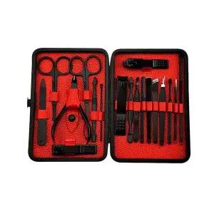 [셀러에이드]블랙 손톱깍이 19종 세트 케이스 포함 미용 손발톱