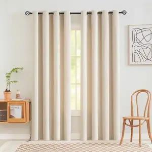 창문암막커튼 트왈라잇 아일릿 암막커튼 2장 복층 베란다 베이지 침실암막커튼