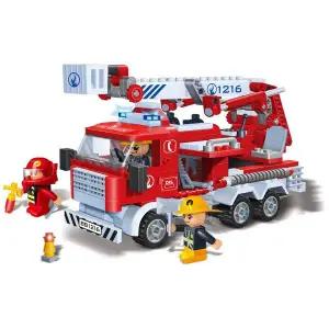 반바오 HUK638C8 조립블록 사다리 소방차 형 만들기