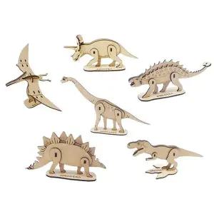 3D나무퍼즐 GZA824Q7 쥬라기월드 공룡 6종 형 만들기