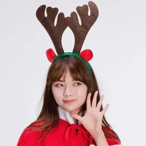 점보루돌프머리띠(브라운)