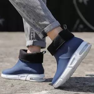 [하프클럽/]남자 발편한 기모 안감 겨울 작업화 낚시 레인 부츠