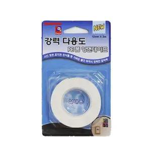 다용도 PE 폼 양면 테이프 12x2mm 1p 강력접착 아크릴판 플라스틱 거울 액자