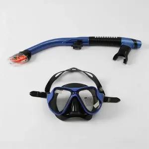 TBZ 튼튼한 렌즈 고급 잠수경 스노쿨링세트 다크블루