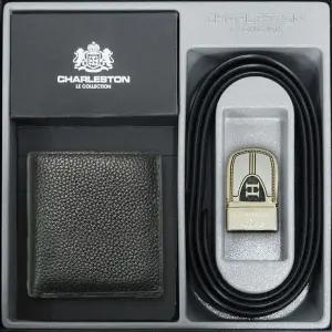 [하프클럽/]남성 소가죽 지갑벨트 세트 선물 입사 선물세트