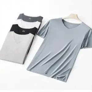 브이넥 심리스 반팔 이너 냉감 쿨 티셔츠 여름용