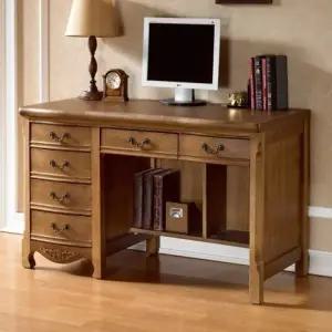 가구산책 엔틱 클래식 원목 서재 편수책상 입식PC테이블 B2141