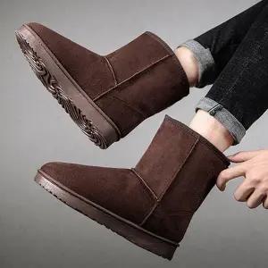 남성 가벼운 통굽 방한화 털안감 패션 부츠 UGM53