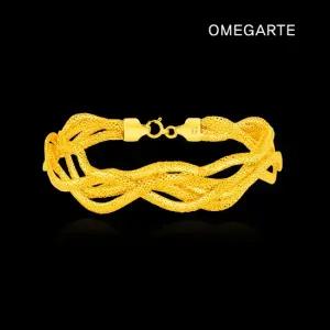 18K 이태리 골드 볼루미오 5줄 팔찌