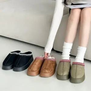 스웨이드 3컬러 여성 통굽 기모 부츠 SD-251004