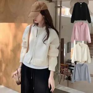 니트 슬리브 미니멀 자켓 집업 가디건 LED-BM-246