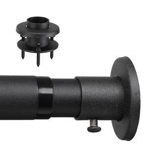 샤워 커튼봉 30-92인치 조절 가능한 창문 욕실 옷장 주방 출입구용 옷장봉, 튼튼한 무녹벽 나사 장착 샤워봉, 검은색 망원경