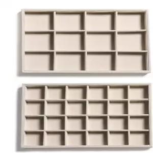 서랍용 프리뷰티 스태커블 벨벳 주얼리 정리함 트레이 삽입 보석 보관 디스플레이 케이스 스터드 귀걸이