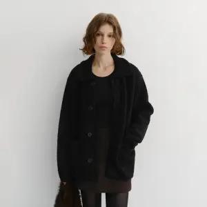 던스트 UNI COLLARED KNIT JACKET BLACK_UDSW5D125BK