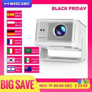Magcubic 오토 포커스 안드로이드14 4K 프로젝터 900ANSI 네이티브 1080P HY350Max 와이파이6 BT5.4 16G 올