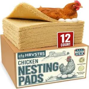 닭장 액세서리용 닭 둥지 패드 - 12팩 USA 아스펜 전문가용 엑셀시어 침구 쉬운 청소 수분 흡수 산란계용
