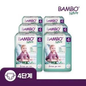 덴마크 친환경 기저귀 밤보그린 밴드형 1박스 4단계(24매x6팩), 144매