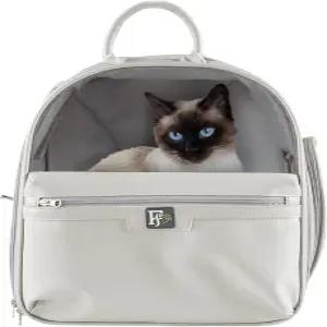 프렌즈 포에버 고양이 백팩 패딩 스트랩이 달린 소형견용 반려견 캐리어 여행 가방 탈착식 셰르파 매트