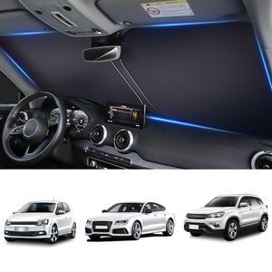 COFSODI 더블 도톰 차량용 윈드실드 그늘막 창문용 여성용 UV 커버 차단기 액세서리 전면 선쉐이드 익스텐더 반사기 선바이저 인테리어