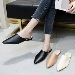 인기상품 여성 뽀족코 베이직 블로퍼 낮은굽구두 뮬 캐주얼구두 [W9609FE_260408]