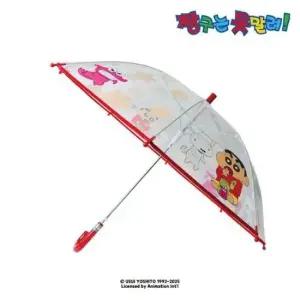 초코비 투명 짱구 레드 장우산 50cm -