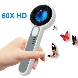 LED 조명이 있는 60X 휴대용 돋보기  수리를 위한 충전식