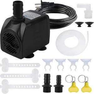 소형 분수 펌프 수중 실외 480GPH 내구성이 뛰어난 25W 물 수족관 연못 어항 수경 재배 뒷마당 위한