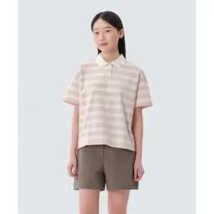 스노우피크어패럴 코튼 여성 스트라이프 폴로 티셔츠 S25MWFPS69 Light Pink 469183