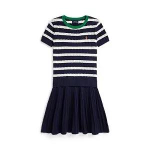 폴로 랄프 로렌 키즈 여아 7-16세 스트라이프 코튼 스웨터 앤 스커트 세트CWPO2STG2U20034410 447586