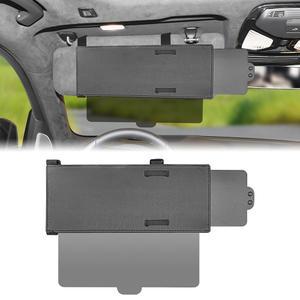 카 선바이저 익스텐더, 폴리카보네이트 렌즈와 사이드 선쉐이드가 장착된 차용 선바이저는 눈부심 방지, 눈 실명 자외선 차단, 자동차용 유니버설, SUV(렌즈 블랙)