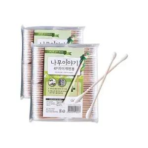 [에스에스_62]나무이야기 4P 귀이개 화장면봉 면봉(8137)-O