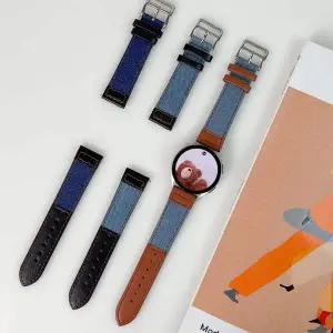 엔터콘 갤럭시워치 데님 레더 가죽 스트랩