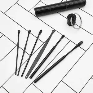 [에스에스_62]휴대용 귀청소 스텐 세트 블랙