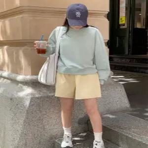 MADE 로고 코튼 와이드 밴딩 반바지 (5color)