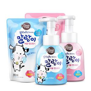 말랑카우 말랑이 버블 핸드워시 항균 손세정제 / 본품 300ml 리필 250ml