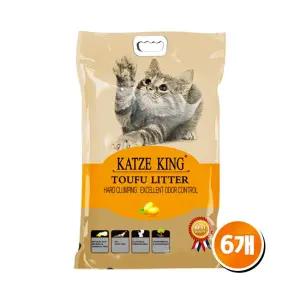 [특가][1+1]카츠킹 고양이모래 천연콩비지 두부모래 6L 3개+3개 (총6개/36L)