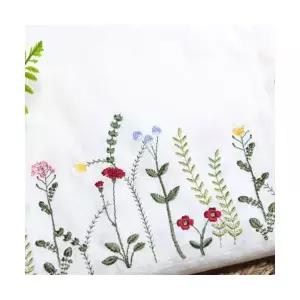 식탁보제작 20수천 워싱 광목자수원단 야생화 4줄 2종 148대폭