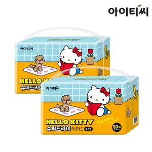 [표준형/100매] 헬로키티 슈퍼드라이 애견패드 표준형(50매)X2팩