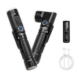 아노 ㄱ자변형 휴대용 랜턴 C타입 USB 충전용 18650 손전등 등산용 후레쉬 군용랜턴 SF10 고급세트