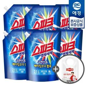 스파크 액체 세탁세제 리필 2.1L x6개 (+ 섬유항균제 225ml 증정)