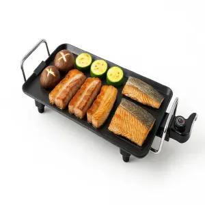 가정용 멀티 전기그릴 논스틱 코팅 2인용 소형 삼겹살 고기 전기팬 사각 불판 생선 구이판 캠핑용 넌스틱