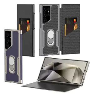 갤럭시s24 s23 울트라 가죽 카드 수납 플립 커버 링 하드 케이스