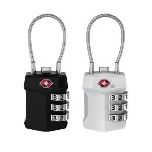 TSA 와이어 3열 번호키 스틸 자물쇠/자물쇠/설정/다이얼/잠금키/고리/자물쇄/암호/걸쇠/잠금/보조키/비밀