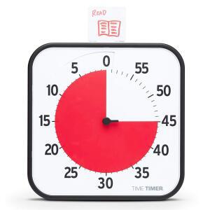 [미국배송] 타임 타이머 12인치 비주얼 60분 데스크 카운트다운 시계 드라이 이레이즈 활동 카드 교실용 마그네틱 홈스쿨링 학습 도구 과제 알림 홈 및 주방