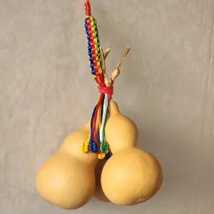 백련 오색실 노리개 달린 미니조롱박 현관 풍수 소품 표주박 재수 박바가지 금전복